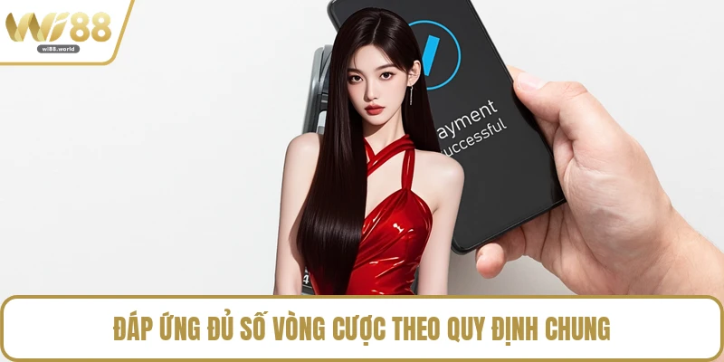 Đáp ứng đủ số vòng cược theo quy định chung